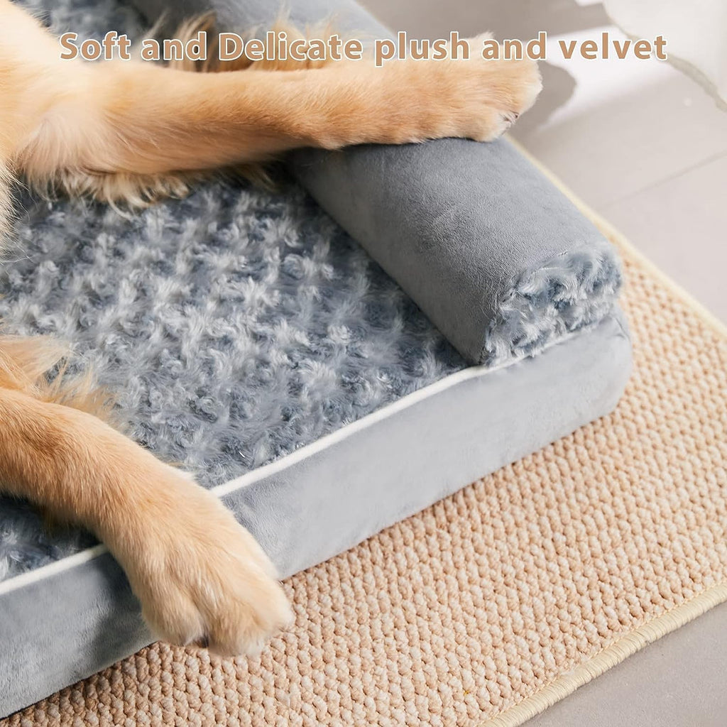 Orthopedic Dog Bed Extra Large Big Comfy Pet Couch Sofa Bed with Removable Washable Cover & Nonskid Bottom for Medium