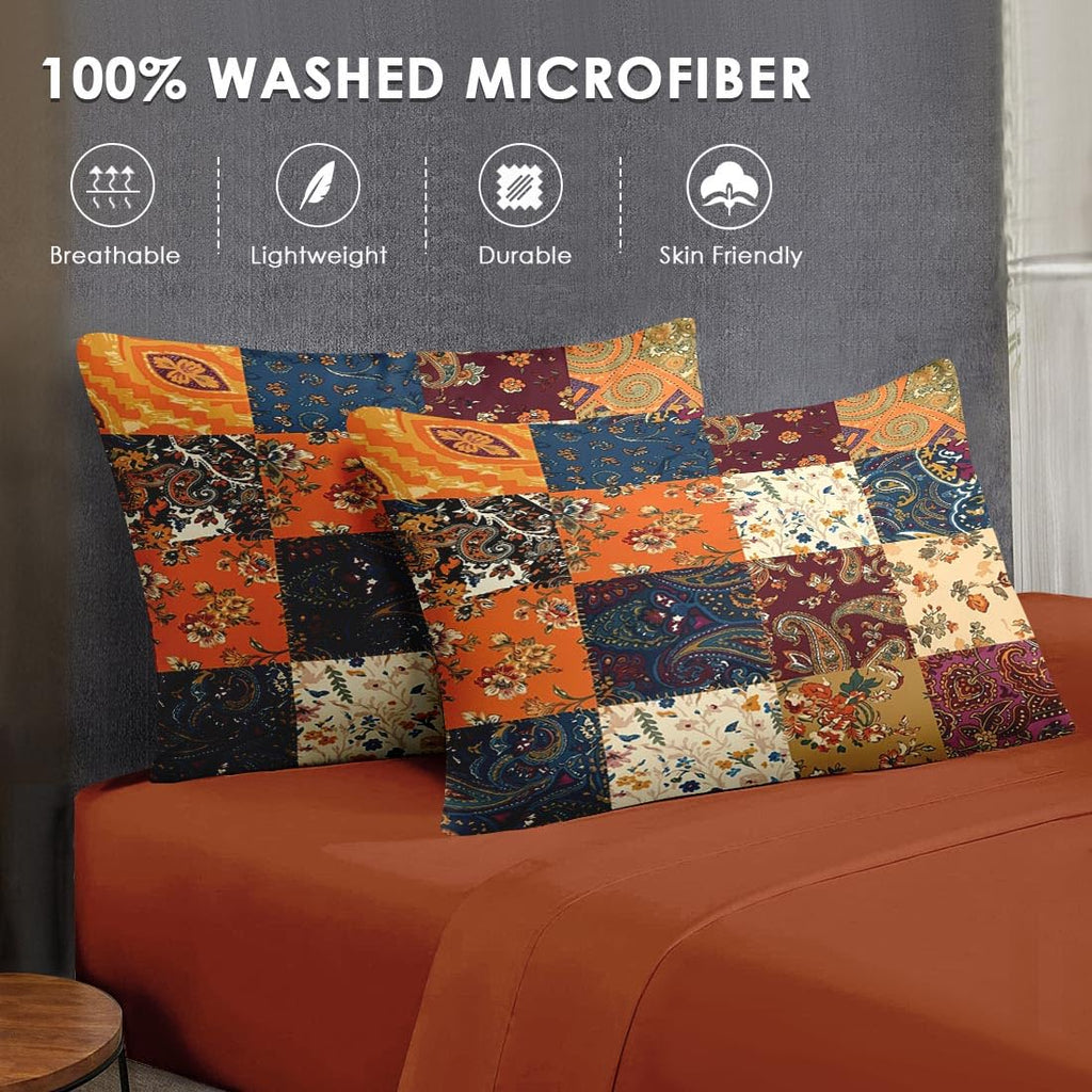 Comforter Set with Sheets, 7 Pieces Patchwork Paisley Bedding