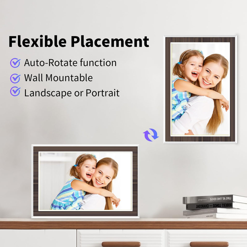 Digital Picture Frame 10.1 Inch, WiFi Digital Photo Frame with 16GB Storage, IPS HD Touchscreen, Instant Photo &
