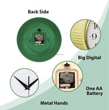 Lily's Home Retro Wall Clock, 9.5 Inch Vintage Design, Silent Non-Ticking Quartz Movement, Battery Operated