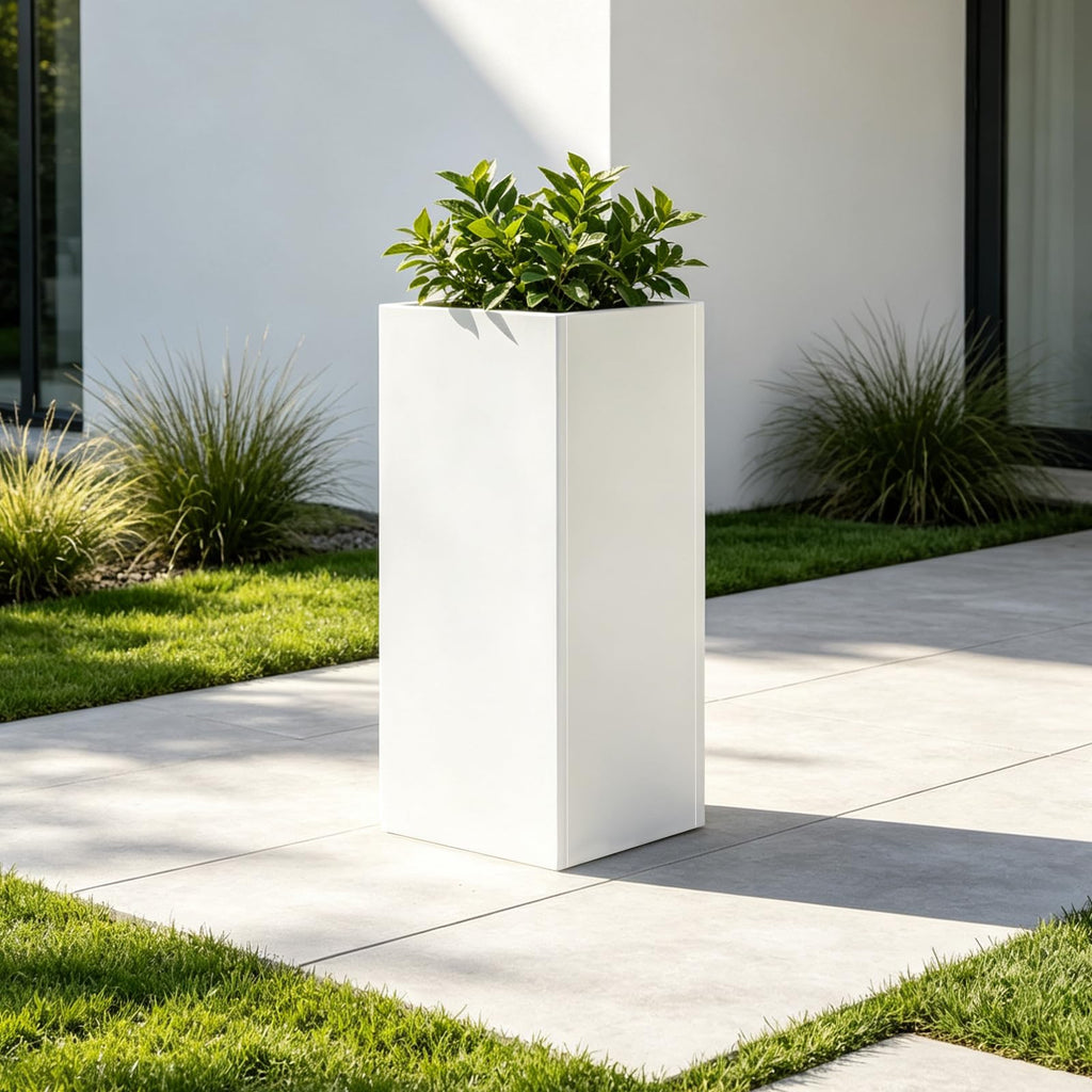 Metal Outdoor Planter Box 14"x14"x30" Tall Steel Planter