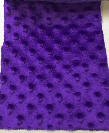 Very Soft Minky dimple dot Fabric BY THE Yard (Dark Purple)
