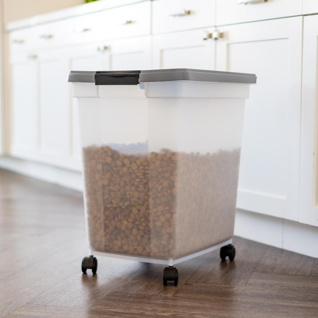 USA Dog Food Storage Container, Up to 50 lbs, Dark Gray, Made in USA