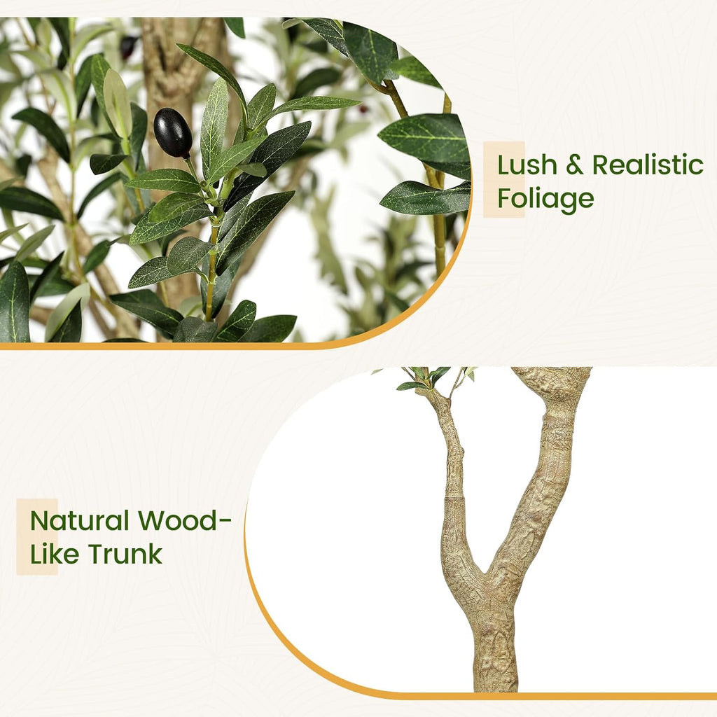 Faux Olive Tree 10ft - Realistic Large Olive Tree Artificial Indoor