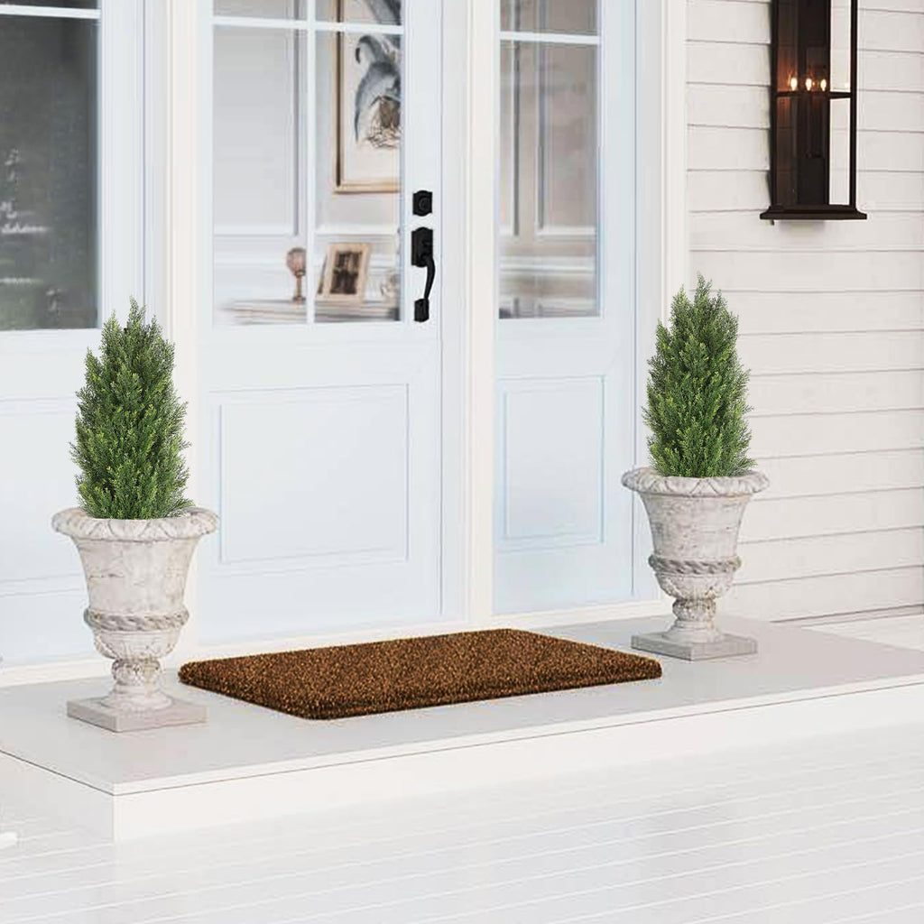 3ft Artificial Cedar Topiary Trees Outdoor Set of 2