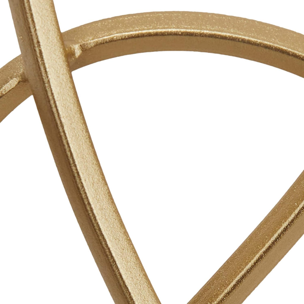 Metal Abstract Home Wall Decor Interlocking Rings Wall Sculpture, Wall Art 43" x 1" x 22", Gold