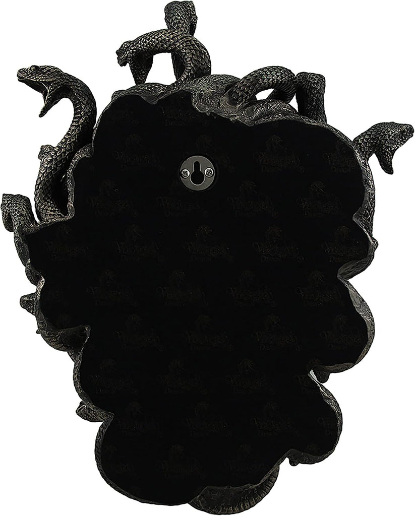 Head of Medusa the Greek Gorgon Serpent Bronze Finish Statue | 14.5 In. High, Cold Cast Resin, Hand-Painted Green