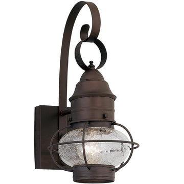 Nantucket Outdoor Light Fixture, 14.25 Inch Exterior Wall Lantern Sconce for Front Door, Patio and Porch, Rustic