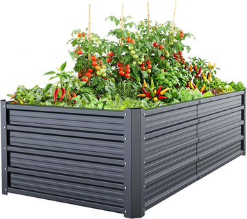 6x3x1.5 FT Metal Raised Garden Bed Outdoor, Heavy Duty Planter Box | 100% Non-Toxic, 202 Gal Large Capacity