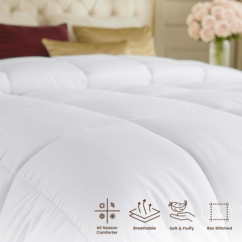 Duvet Insert, Comforters Queen 88 x 88 Inches, White