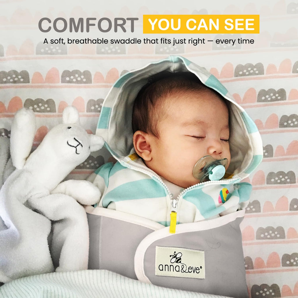 Swaddle Strap for Newborns, 16" to 20.5", Grey