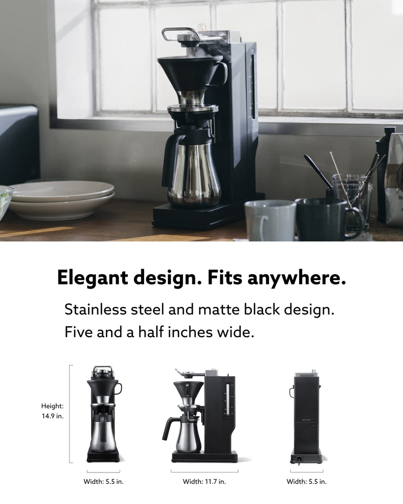 The Brew | Automatic Pour Over Coffee Maker | Clear Brewing Method | Precise Temperature Regulation | Three Brewing