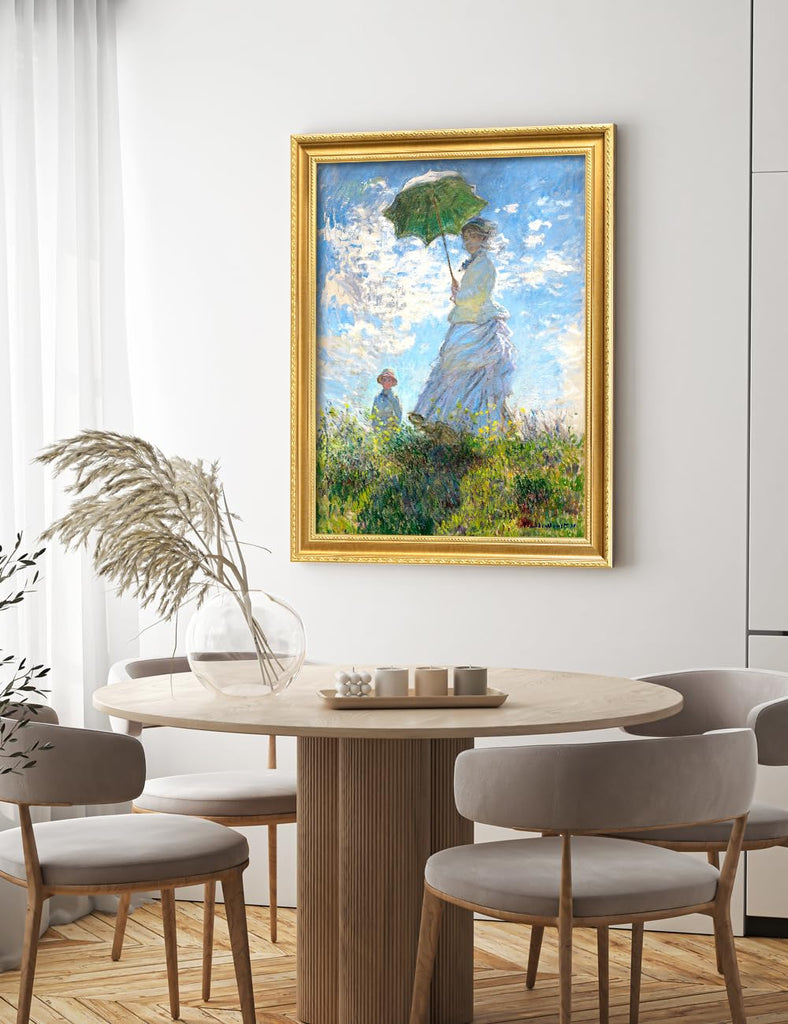 Claude Monet Wall Art Framed, Woman with a Parasol, 35x29''