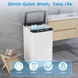 Portable Washer and Dryer Combo Set, 28Lbs Full-Automatic Washing Machine and 2.8 Cu.Ft Portable Clothes Dryer with 10