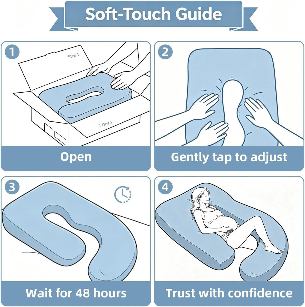 Pregnancy Pillows for Sleeping, U Shaped Full Body Maternity Pillow for Pregnant Women with Removable Bean Velvet