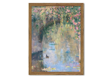Framed Vintage Monet Canvas Wall Art, Floral Landscape Wall Decor Paintings, Country Nature Pictures Prints Aesthetic
