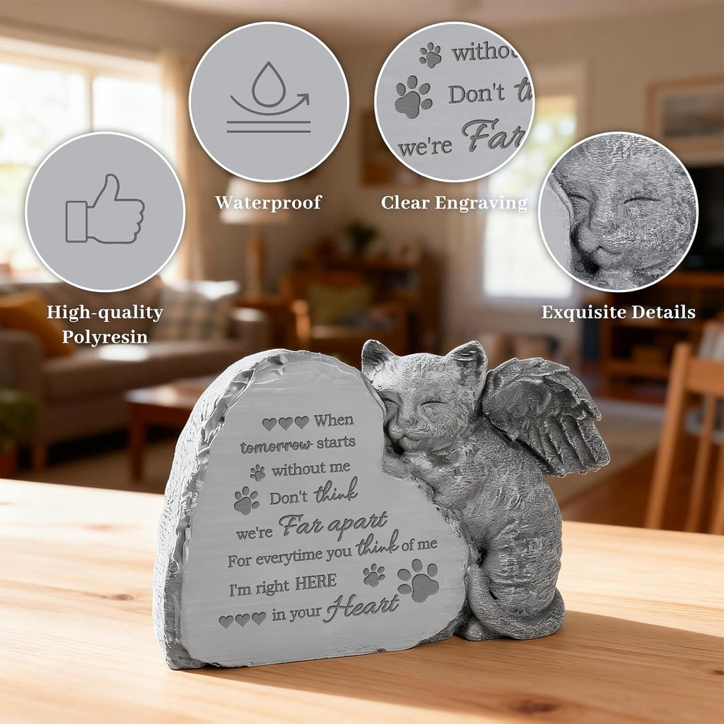 Cat Memorial Gifts for Loss of Cat, Pet Memorial Stone