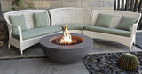 Elementi Lunar Bowl Cast Concrete Fire Table - Natural Gas Outdoor Fire Pit