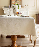 Elegant Damask Tablecloths, 57x70 Inch Vintage Floral Jacquard Table Cloth, Waterproof/Wrinkle Resis