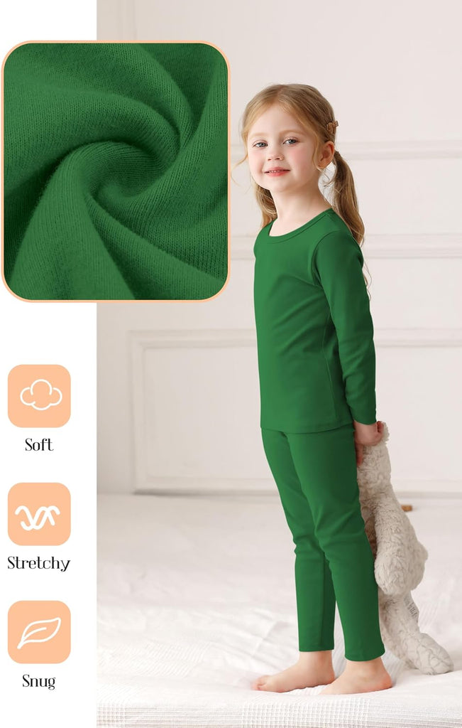 Baby Toddler Boys Girls Cotton Long Sleeve Shirt and Legging Set Kids Ribbed Basic Pant Piece for Daily Life