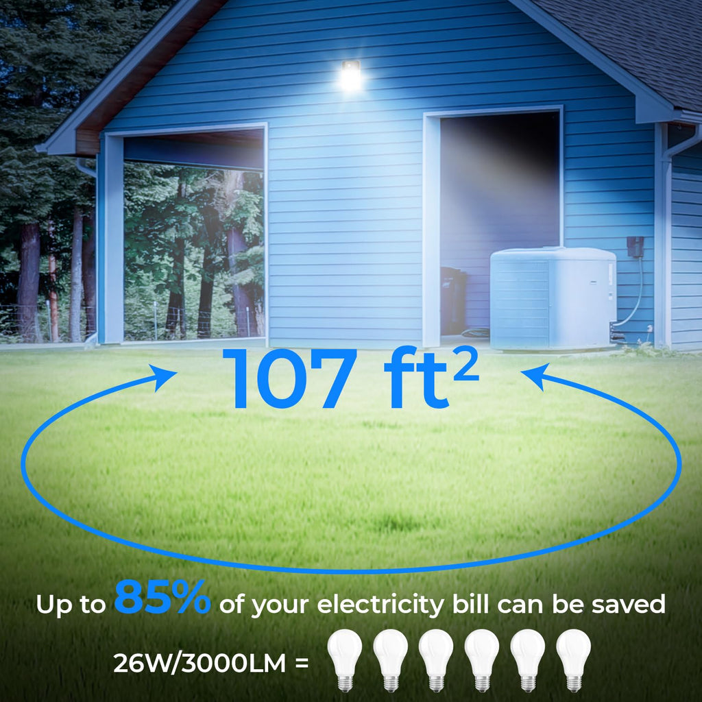 26W LED Wall Pack Light with Dusk to Dawn Sensor 5000k Bronze 4Pack