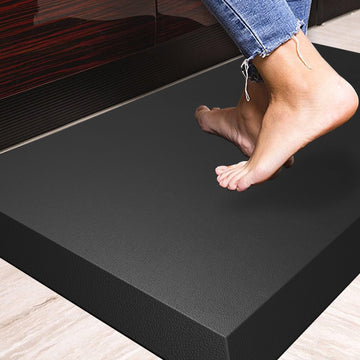 1" Extra Thick Kitchen Floor Mat Anti Fatigue Rug Standing Desk Mats,Black | High-density foam with wear-resistant