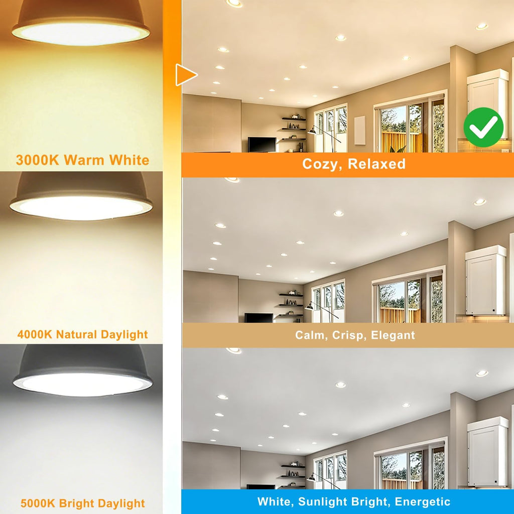 PAR20 LED Bulbs Dimmable 7W 3000K 480LM 6 Pack