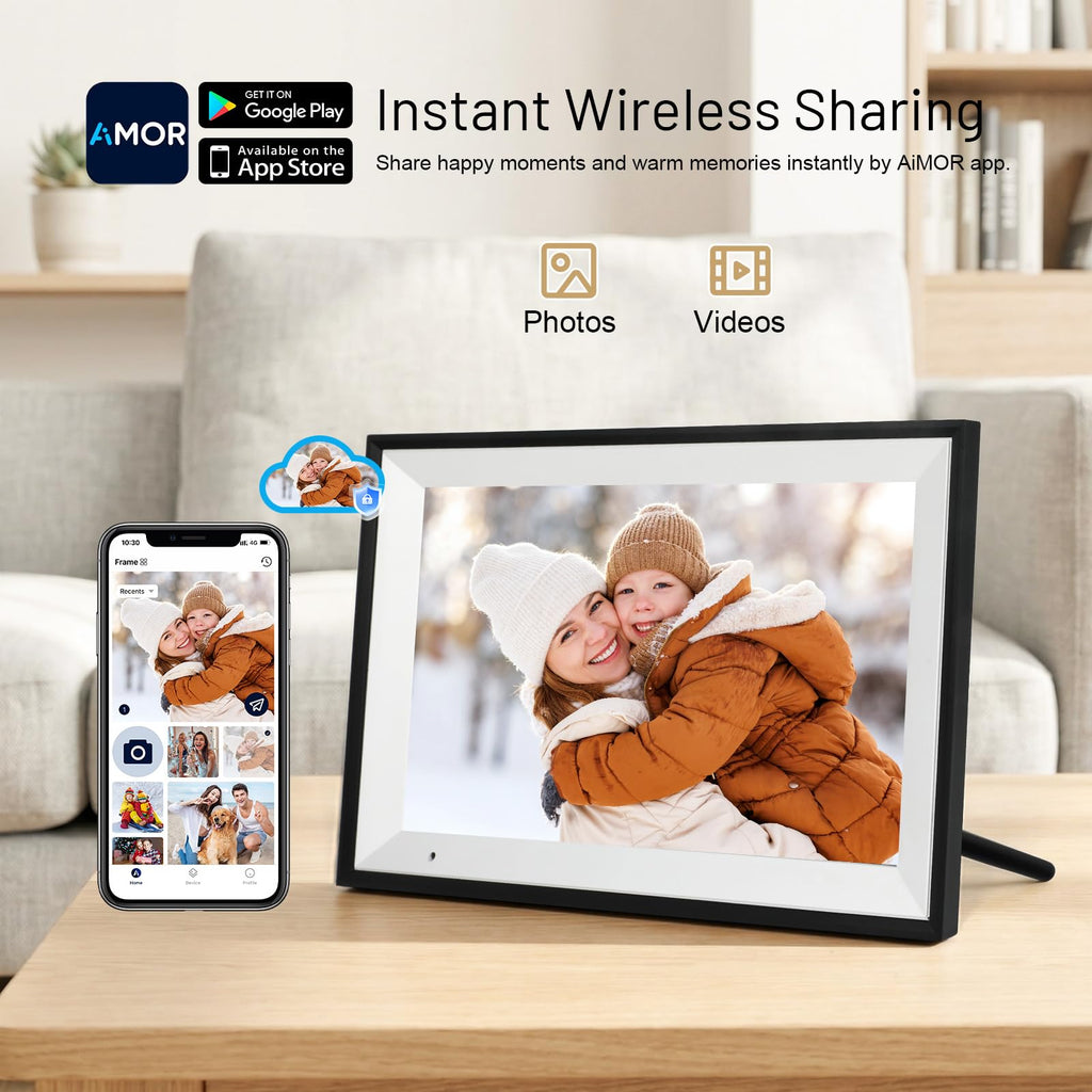 Digital Picture Frame, 10.1 Inch Digital Photo Frame with 1280 * 800 HD IPS Touch Screen, Smart Digital Frame