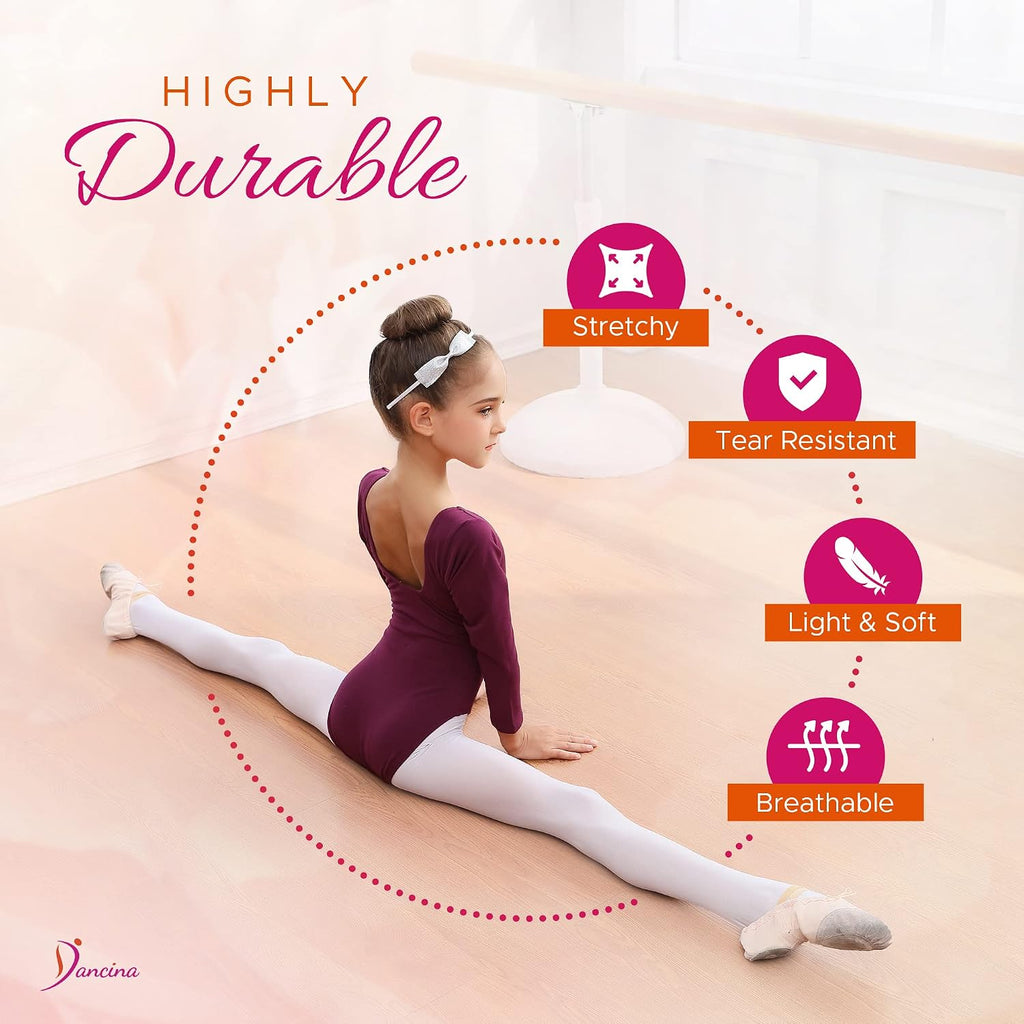 Girls Ballet Dance Tights Footed, Toddler to Teen