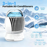 Portable Air Conditioners, 3 in 1 Evaporative Air Cooler, Cooling Fan with Remote Control, 6-12H Timer, 3 Modes