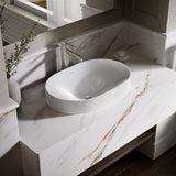 31701-0 Chalice 22-3/4" Oval Bathroom Vessel Sink, Above Counter Vanity Sink Basin, with Overflow, No Faucet Holes