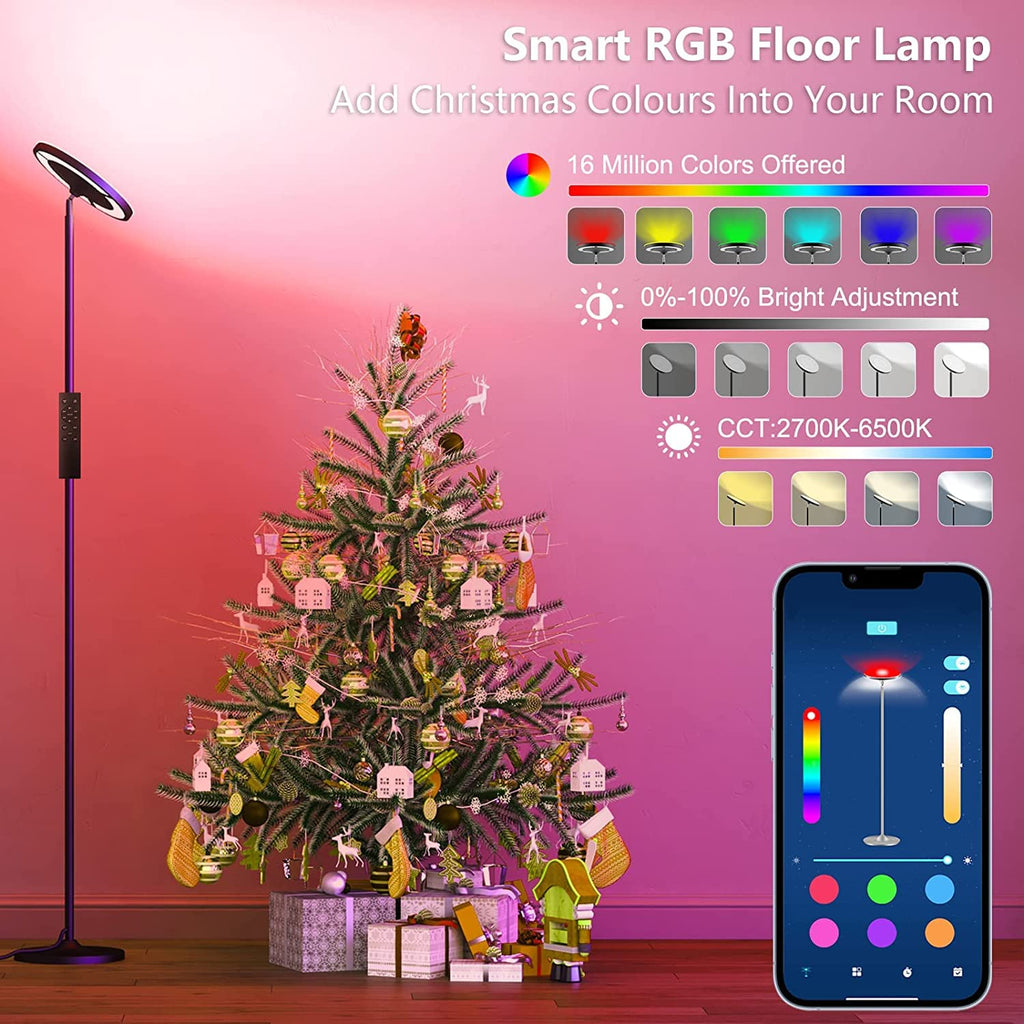 Double Side Lighting LED Floor Lamp with Remote Smart App 36W