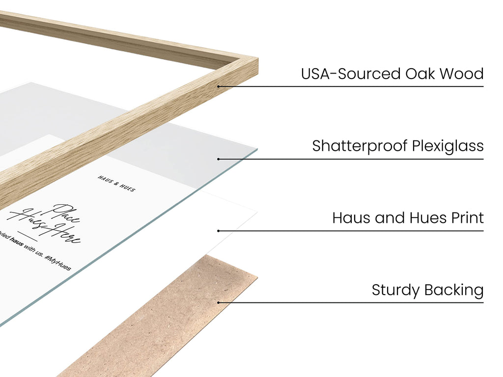 Beige Oak Wood 9x12 Picture Frame - Modern Wood Wall Art Display - Lightweight 9x12 Frame for Art Prints, Photos