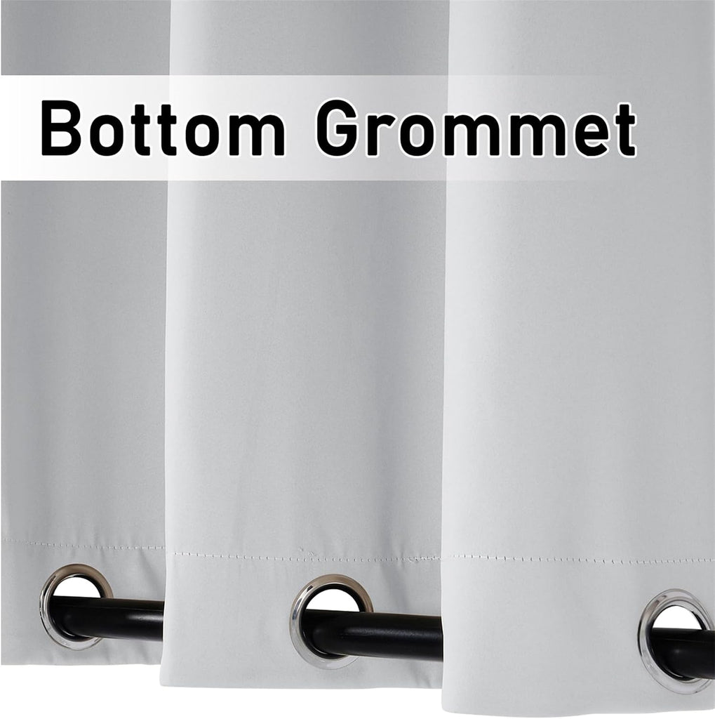 Outdoor Curtains Waterproof Windproof, Privacy, Weatherproof Outside Drapes for Pergola Gazebo Porch Yard, Grommet