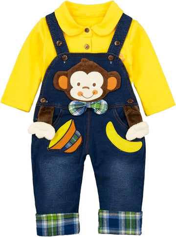 Baby & Toddler Boys Jean Overalls Pants Set