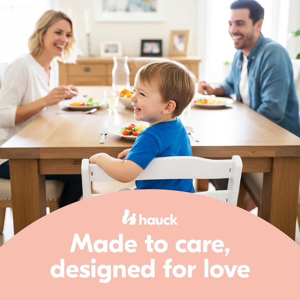 Alpha+ Grow Along Adjustable Wooden High Chair Seat w/ 5 Point Harness & Bumper Bar for Baby & Toddler Up to 198 lbs