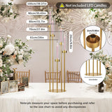 Gold Candelabra Centerpieces for Tables,Acrylic Candelabra 5 ArmConcert Party Housewarming Gifts centros de mesa para