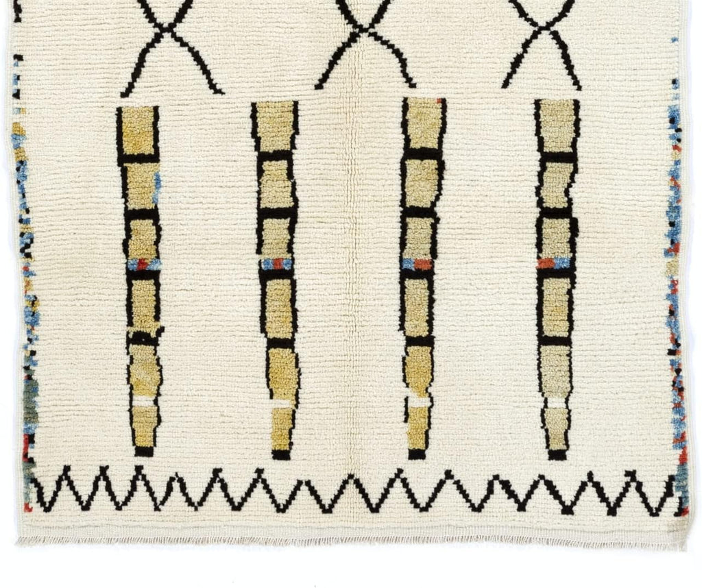 Beni Ourain Berber Rug, 100% Wool Moroccan Carpet. Custom Options Available. KTD22