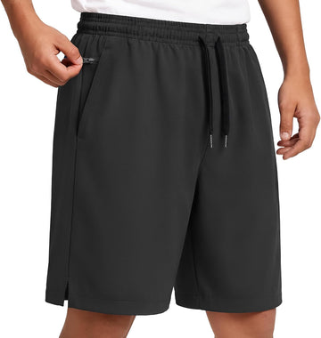 Boys Athletic Quick Dry Shorts with Side Split 3 Pockets (1 Zipper)