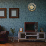 ANDSTAR 20 Inch Roman Numeral Wall Clock - Silent Non-Ticking Metal Frame with Glass Face, Battery Operated Vintage Decor for Living Room, Bedroom & Office (Antique Gold)