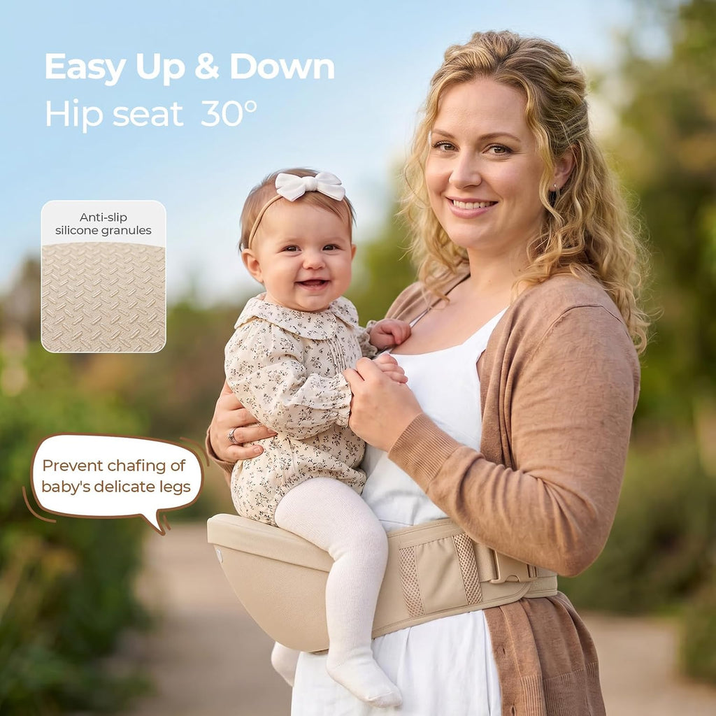 Carrier with Hip Seat, in-1 Newborn to Toddler, 7-44 lb, Khaki