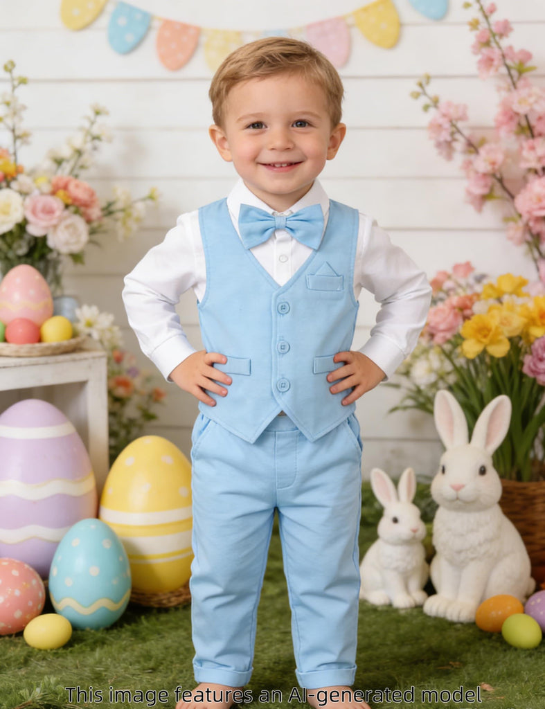Baby Boys Easter Outfit Wedding Infant Dress Suit Sky Blue