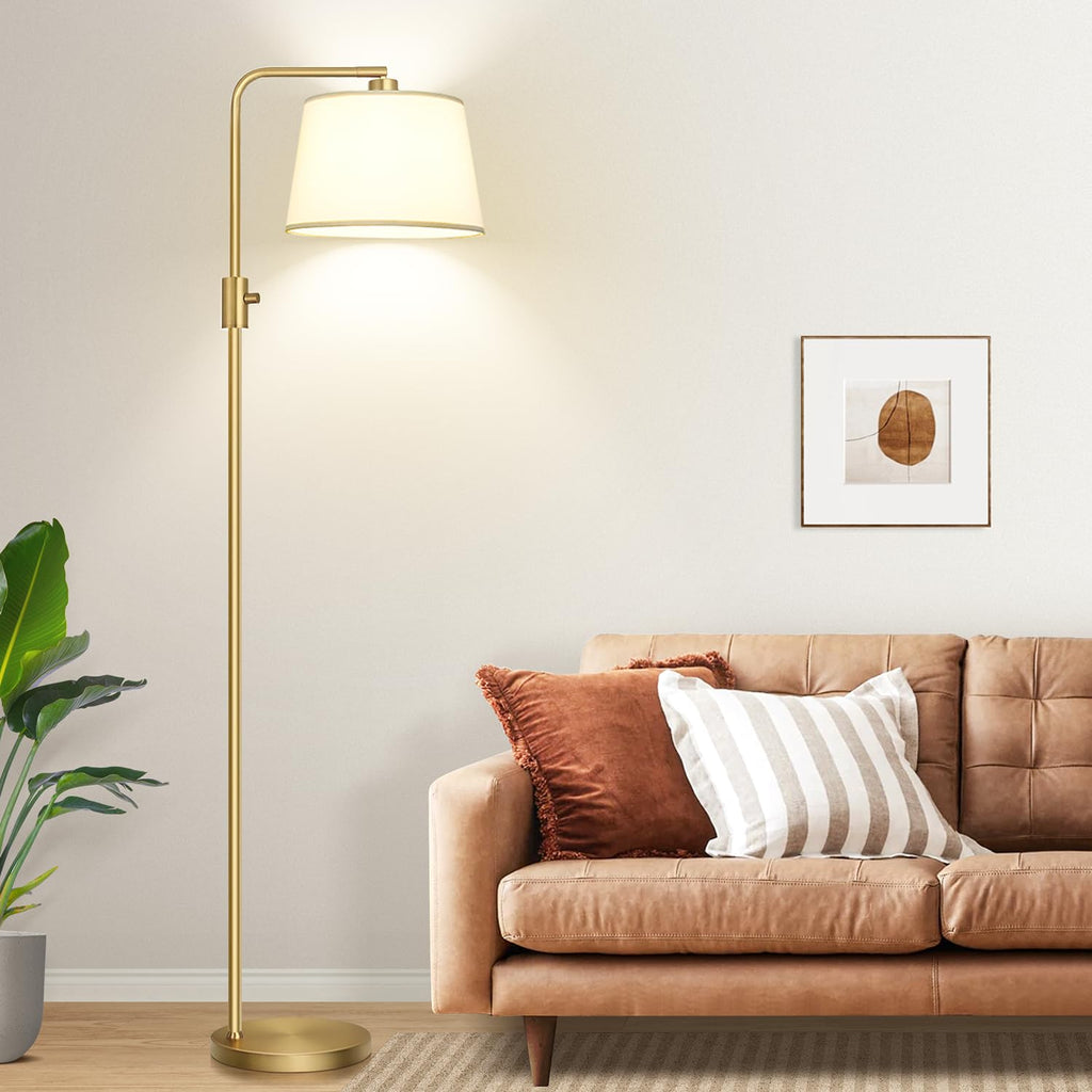 Dimmable Floor Lamp, 1000 Lumens LED Edison Bulb Included, Arc Floor Lamps Modern Standing Lamp with Shade