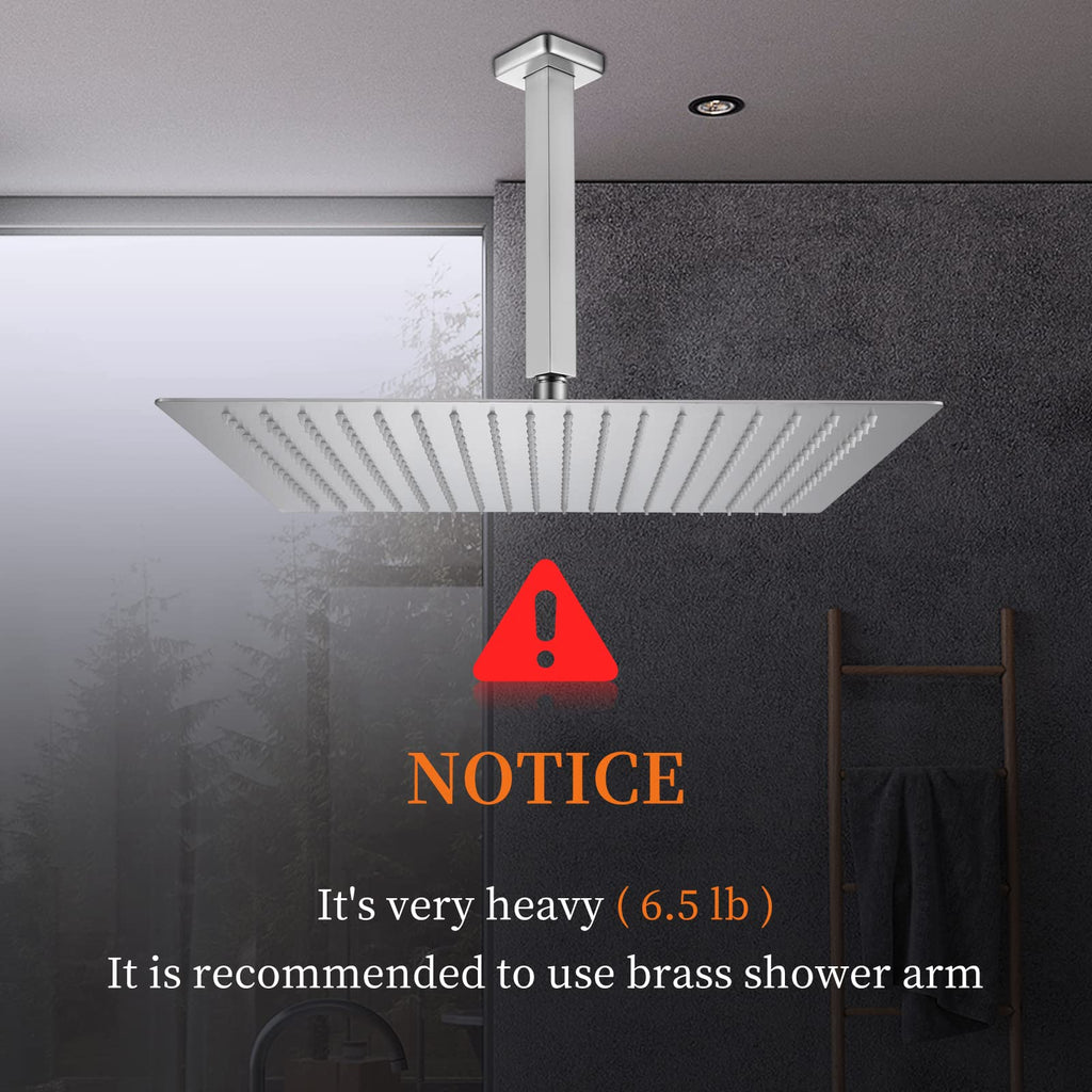 16 Inch Square Rain Shower Head
