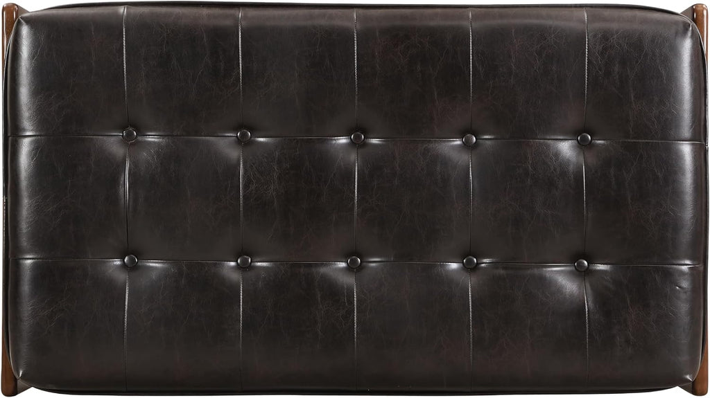 Rectangle Cocktail Ottoman Table,PU Leather Versatile Upholstered Table,Ottoman Living Room Home Decor,Weight