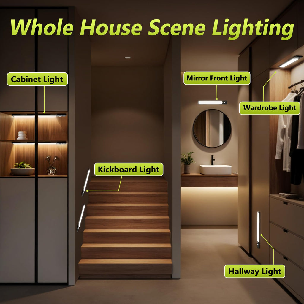 10" Wireless Under Cabinet Lights with Digital Display