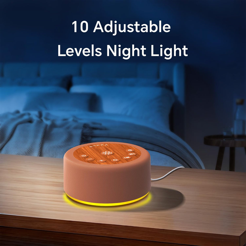 Sleep Sound Machine White Noise Machine with 30 Sounds Non Looping Sounds 12 Night light Colors with 5 Sounds Timers 36 Adjustable