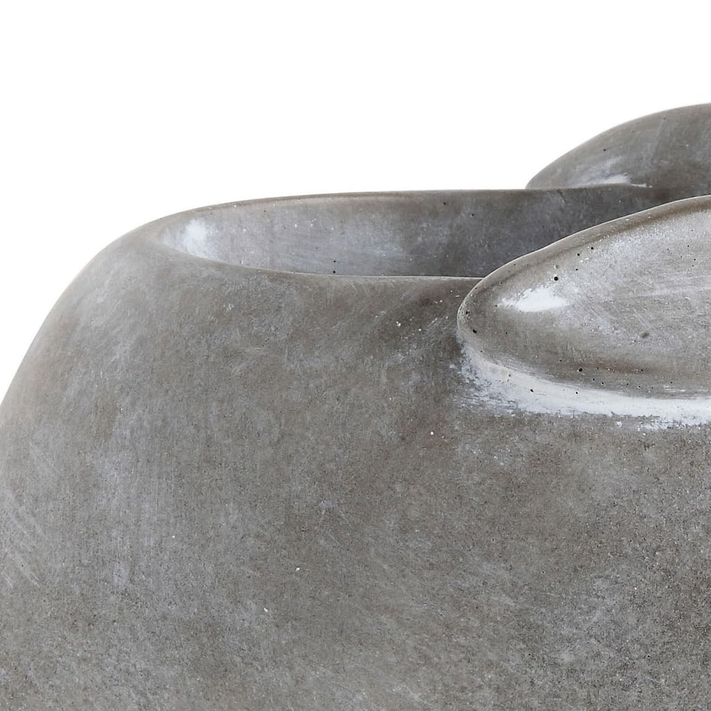Cement Rabbit Planter with Saucer (Set of 2 Pieces)