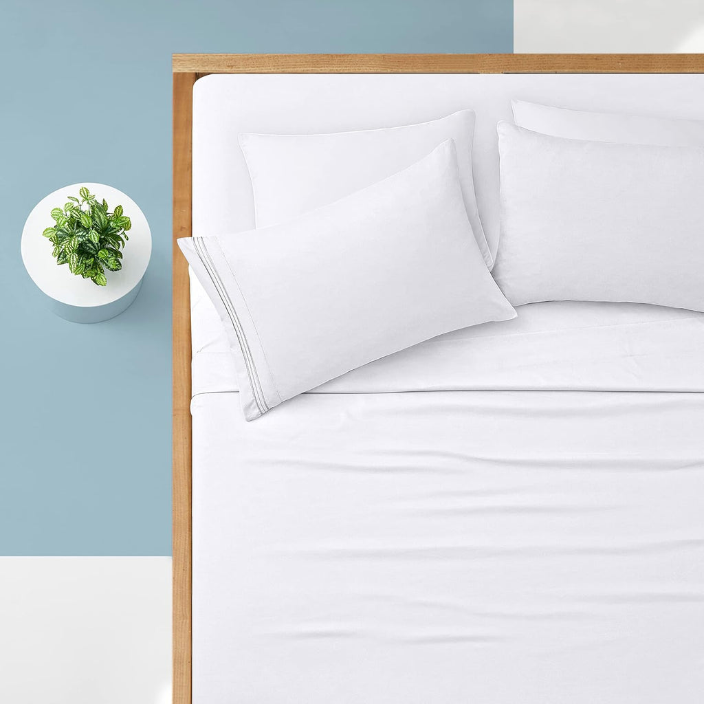 Extra Deep Pocket King Sheets - Hotel Luxury 1800 Thread Count Sheets & Pillowcases - Microfiber Bedding Set up to