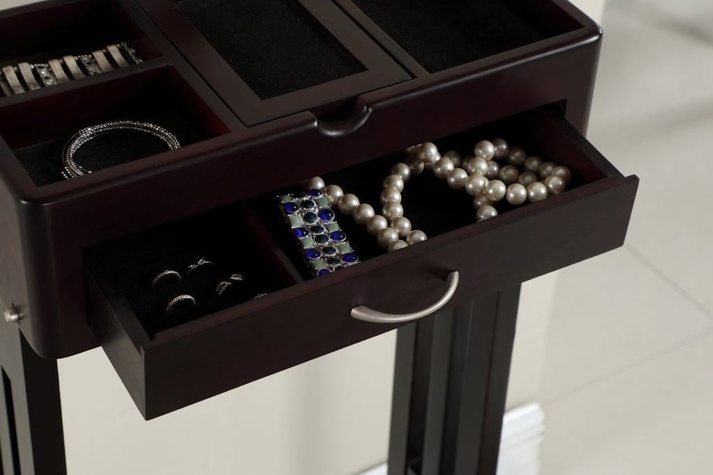 Norstar Suit Valet Stand VL16245 with Detachable Hanger, Trouser Bar, Tie Bars, Mirror Tray & Drawer, 20"W x